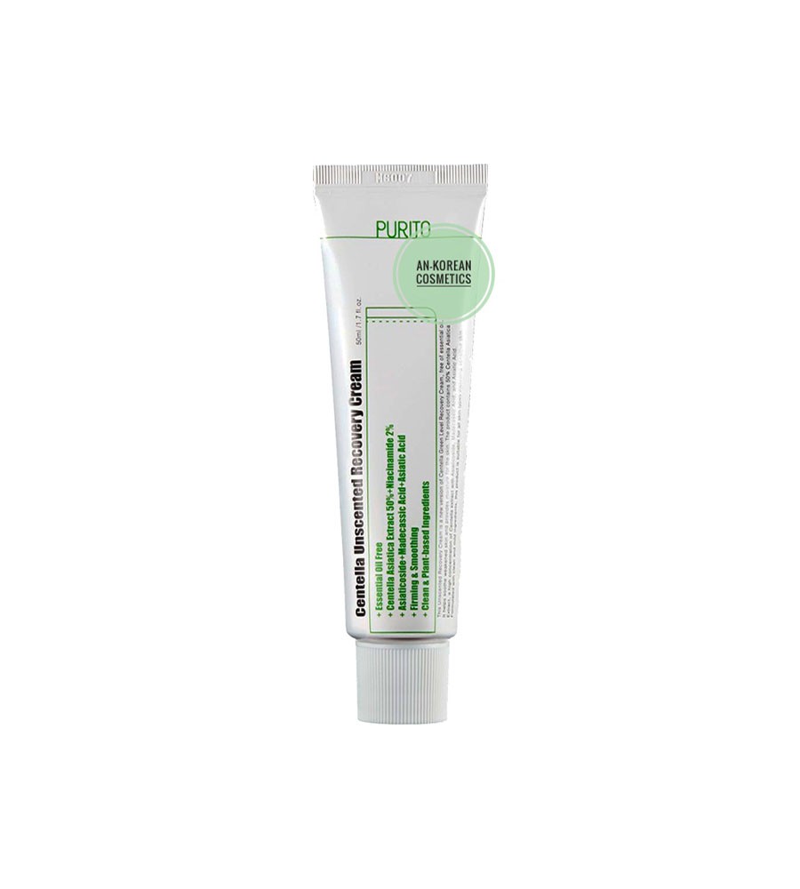 Purito Centella Unscented Recovery Cream - Крем с центела азиатика