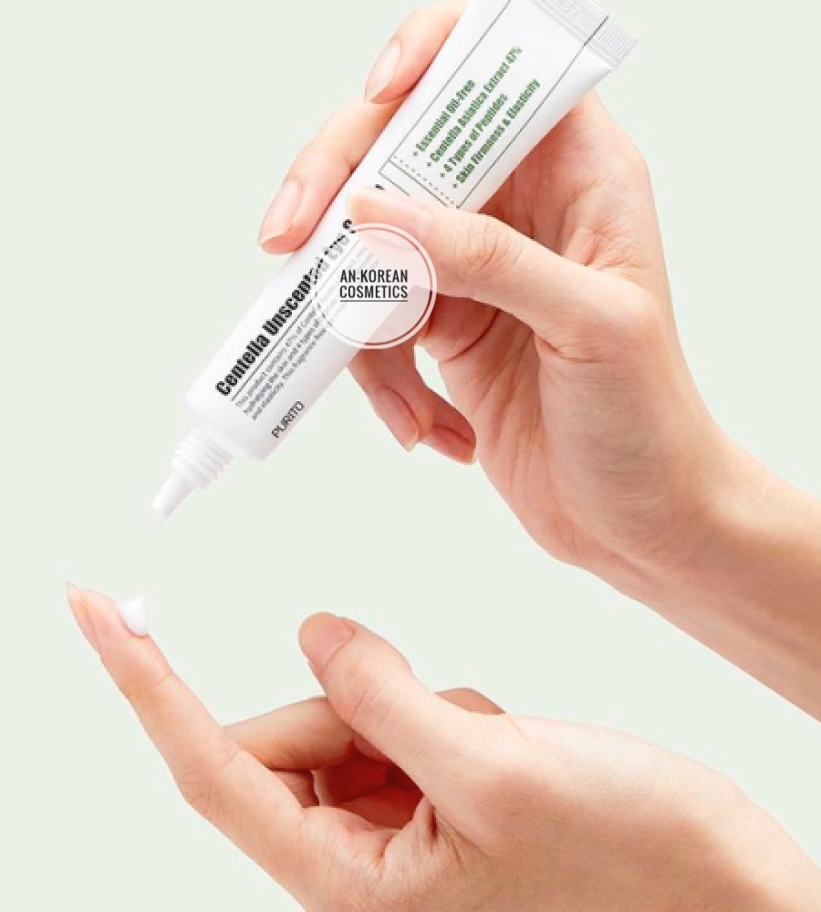 Purito Centella Unscented Eye Cream - Лек крем за околоочната зона с изсветляващ и регенериращ ефект